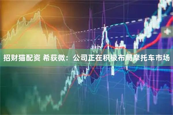 招财猫配资 希荻微：公司正在积极布局摩托车市场